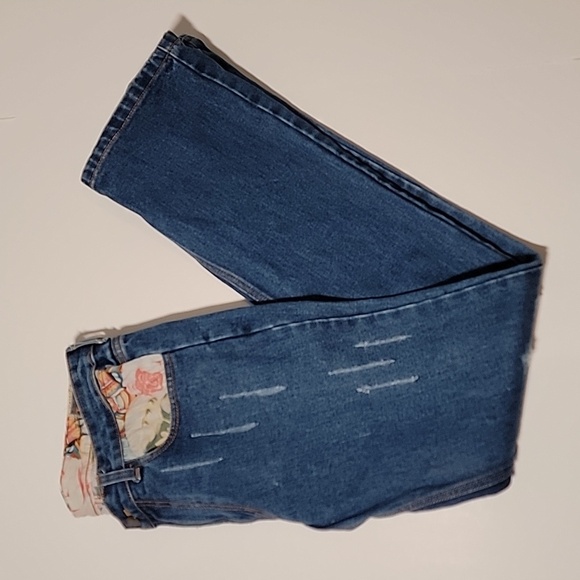 Tiger DenM Blue Jeans Denim Pants Straight Leg Distressed Patchwork Mid-Rise 30 - Picture 4 of 11
